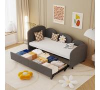 boorbin Cama diurna de tamaño doble con cajones de almacenamiento, acolchado de terciopelo, para dormitorio, salón, moderno sofá cama para salón, habitación de los niños, dormitorio, estilo moderno