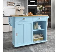 boorbin Carro de comedor/aparador plegable de aspecto de madera maciza, con puerta de almacenamiento, ruedas y patas de madera maciza intercambiables, para cocina y comedor, 112 x 40 (70) x 94 cm