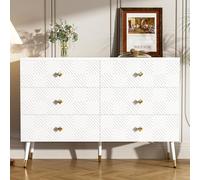 boorbin Cómoda moderna de 6 cajones, 120 x 40 x 80 cm, perfecta para dormitorio y sala de estar