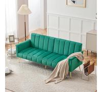boorbin Diseño moderno, tela de terciopelo, sofá cama plegable, sofá cama con patas auxiliares, sofá cama con función de dormir, adecuado para sala de estar, dormitorio, cine en casa, habitación de