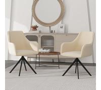 boorbin Elegante sillón de terciopelo giratorio 360° con almohadillas ajustables para los pies, ideal para salón, comedor y cocina (2, beige)