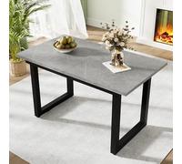 boorbin Mesa de comedor extensible, estilo industrial, rectangular, mesa de ocio para café, mesa de comedor moderna y sencilla de hierro, multifuncional, ahorro de espacio, MDF, 140/180 x 80 x 75 cm