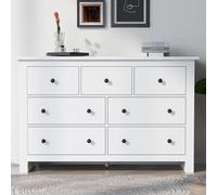 boorbin Moderno minimalista de gran capacidad comedor gabinete con varios cajones buffet, armario de bar con 7 cajones para entrada, cocina, comedor y sala de estar (blanco)