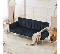 boorbin Sofá cama plegable de diseño moderno, tela de terciopelo, sofá cama con patas auxiliares, sofá cama con función de dormir, adecuado para sala de estar, dormitorio, cine en casa, habitación de