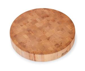 Boos Block Bloque de Cortar Extra Gruesa - Redonda - Madera Cortar Cocina - Madera de Testa - Tabla Madera Cocina Grande - 46 x 7,5 cm