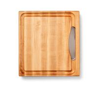 Boos Block Tabla Cortar con Recipientes - Ranura Para Jugo - Tabla Cortar Cocina Profesional - Reversible - Tabla Madera Cocina Grande - Extra Gruesa - 38 x 35 x 6 cm