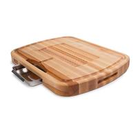 Boos Block Tabla Cortar con Recipientes - Ranura Para Jugo - Tabla Cortar Cocina Profesional - Reversible - Tabla Madera Cocina Grande - Extra Gruesa - 61 x 46 x 5,6 cm