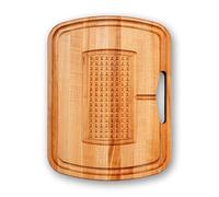 Boos Block Tabla Cortar con Recipientes - Ranura Para Jugo - Tabla Cortar Cocina Profesional - Reversible - Tabla Madera Cocina Grande - Extra Gruesa - 61 x 46 x 5,6 cm