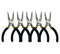 BOOSDEN alicat de punta de aguja pequeños de 5 pulgadas, mini alicates de punta de aguja, paquete de 5