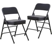 BOOSDEN Juego de 2 sillas plegables tapizadas para cocina, comedor, oficina, exterior, jardín, balcón