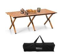 BOOSDEN Mesa de camping plegable, mesa de camping 120 x 80 cm, mesa plegable de camping, mesa plegable con bolsa de transporte, para exterior, playa, barbacoa, pícnic, festival
