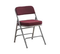BOOSDEN Silla plegable acolchada, silla plegable con cojín grueso, silla plegable de metal resistente para exteriores e interiores, comedor y fiesta, color rojo