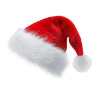 BOOSHMall Gorro de Navidad para Bebé - Gorro de Papá Noel Con Borde de Felpa y Bola de Peluche - Accesorio Festivo