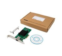 Booso 1 juego de adaptador NIC PCIeX4 10G con chipset AQC107 de alto rendimiento, adaptador de redes de 10 GbE, solo puerto único, tarjeta de red 10G, PCB verde, cable de cobre 10G, NIC de servidor
