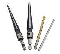 Booso 1 juego de escariadores cónicos de acero al carbono de cuatro vástagos hexagonales para carpintería