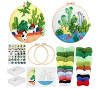 Booso 1 Juego de Herramientas de Fieltro con Aguja para Principiantes, Kit de Fieltro con Aguja, de Fotos, Agujas de Fieltro, Almohadilla Espuma, PañO de Fieltro, Instrucciones