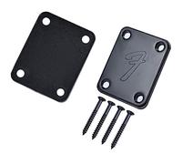 Booso 1 set 70S 4-Bolt Guitar Neck Plate Neckplate Neckplate Con Cuello Reforzado De Plástico Placa Trasera Manija Protector (Negro)