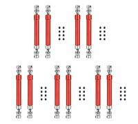 Booso 10 ejes de transmisión CVD de metal de 110-160 mm para 1/10 RC Rock Crawler Axial SCX10 90046 Trx4, rojo