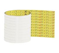 Booso 10 paquetes de cinta métrica autoadhesiva para pegar en cinta métrica (12 pies, amarillo)