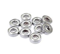 Booso 10 piezas de ranura profunda en miniatura 608 ZZ 8x22x7mm acero rodamiento