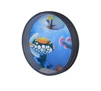 Booso 10 Pulgadas Tambor Educativo Tambor de Mano Tambor de percusión Madera, Instrumento de percusión