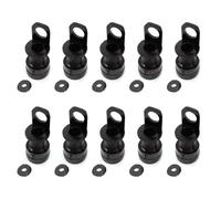 Booso 10 soportes plegables de liberación rápida para pedal de hebilla Mks Pedal adaptador de fijación de montaje de marco portátil, color negro