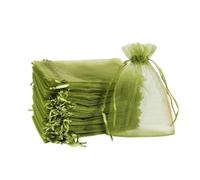 Booso 100 bolsas para la protección de la fruta (4 x 6 pulgadas), bolsa con tapa de verde con cordón de red para la protección de la fruta y el huerto, fácil de usar