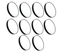 Booso 10piezas 10X Maquillaje Espejo de Aumento Espejo con Dos Ventosas Maquillaje Herramientas Espejo Redondo Espejo Grande Diez Veces de Aumento Negro