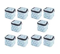 Booso 10X Estuche de Transporte de Aceite de 9 Organizador de Aceites Esenciales una Prueba de Golpes Bolsa de Viaje Adecuada (Azul)