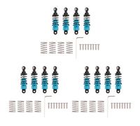 Booso 12 amortiguadores delanteros y traseros de aluminio para coches RC TT-01 TT01/TT02 M5 M6 1/10 RC piezas de actualización azul