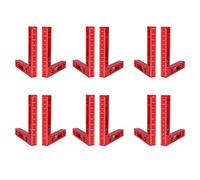 Booso 12 piezas de aleación de aluminio cuadrados de posicionamiento de 90 grados, abrazaderas de ángulo recto, abrazadera de esquina cuadrada