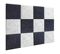 Booso 12 Piezas Paneles de Espuma AcúStica, Paneles de Sonido de Borde Biselado del Panel de InsonorizacióN, Tratamiento AcúStico Utilizado en la Pared del Hogar y la Oficina