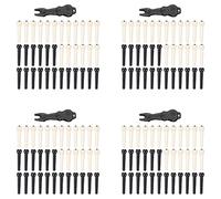 Booso 144 piezas pasadores de puente de guitarra acústica tacos en y negro con 1 pieza extractor de broche de cubierta de guitarra