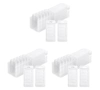 Booso 150 recipientes para derretir cera, moldes de cera de 5 cavidades, molde de plástico transparente vacío para hacer velas