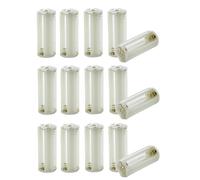 Booso 15Pcs de Soporte de Caja Cilindrica de Plastico de Bateria para Linterna 3 X AAA