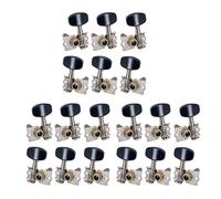 Booso 18 clavijas de afinación de guitarra 9R9L, cabezales abiertos para afinación de guitarra acústica folclórica, piezas de afinación