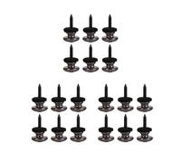 Booso 18 piezas Cabeza Guitarra Correa Botones Correa Cerraduras Cromo (Negro)