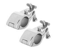 Booso 2 abrazaderas de tubo de acero inoxidable para mandíbula superior deslizante con bisagras, accesorios marinos deslizantes