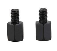 Booso 2 adaptadores para espejos retrovisores para moto, convierte la dirección horaria de 8 mm a 10 mm, color negro