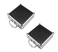 Booso 2 cajas de herramientas de aleación de aluminio, caja de almacenamiento de accesorios, práctica maleta de aluminio, caja de herramientas pequeña