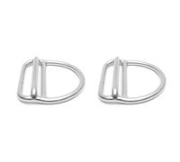 Booso 2 cinturones de acero inoxidable con doble ranura para engranajes, ajuste rápido, hebilla de anillo en D