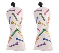 Booso 2 fundas para palos de golf con patrón de camisetas para conductor, Fairway, híbridos, funda para cabeza de conductor de golf, madera de calle de golf, palo híbrido