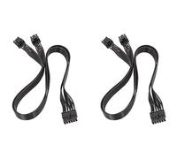 Booso - 2 líneas de tarjeta gráfica PSU 12 a doble 8 (6 + 2) cable de alimentación modular PCI-E para P-860 P-1000 X-1050 (60 cm)