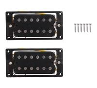 Booso 2 piezas (1 conjunto) negro Humbucker doble bobina guitarra eléctrica Pickup + tornillería