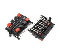 Booso 2 piezas 64 x 40 x 20 mm, 8 posiciones, presione la abrazadera de altavoz de fuerza de resorte para hombre