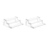 Booso 2 soportes de acrílico para exhibición, soporte para cupcakes, organizador de perfumes, estante de exhibición para figuras y colección