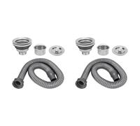 Booso 2 tapones de drenaje de acero inoxidable para fregadero, tapón de drenaje de champú para peluquería, tapón de fregadero con recogedor de pelo