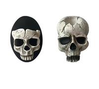 Booso 2 Uds. de Portavelas de Calavera, Portavelas de Esqueleto, Copa de Candelita Espeluznante, DecoracióN GóTica para Halloween y Navidad