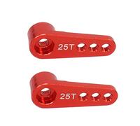 Booso 2 Unids 25T Equipo de Brazo Servo de Dirección Piezas de Metal para 1/8 1/10 RC Modelo de Coche/Futaba Redcat para Axial