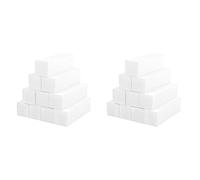 Booso 20 bloques de lijado blancos para diseño de uñas, bloque de pulido de uñas, superficie de pulido, bloque de lima, herramienta de manicura